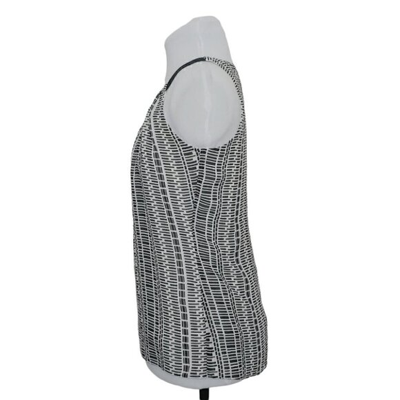 BANANA REPUBLIC Black and white gathered pleated neckline camisole - Picture 4 of 10